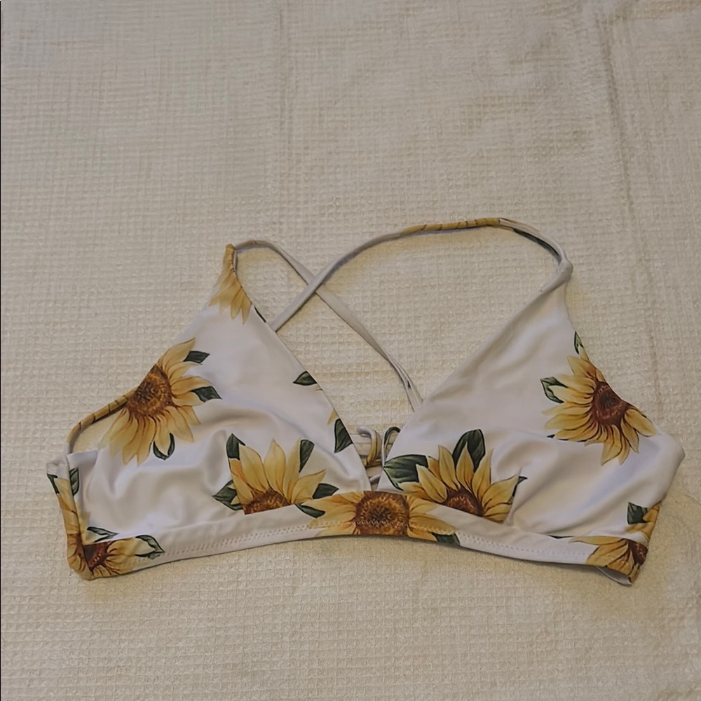 Zaful Sunflower Bikini Top